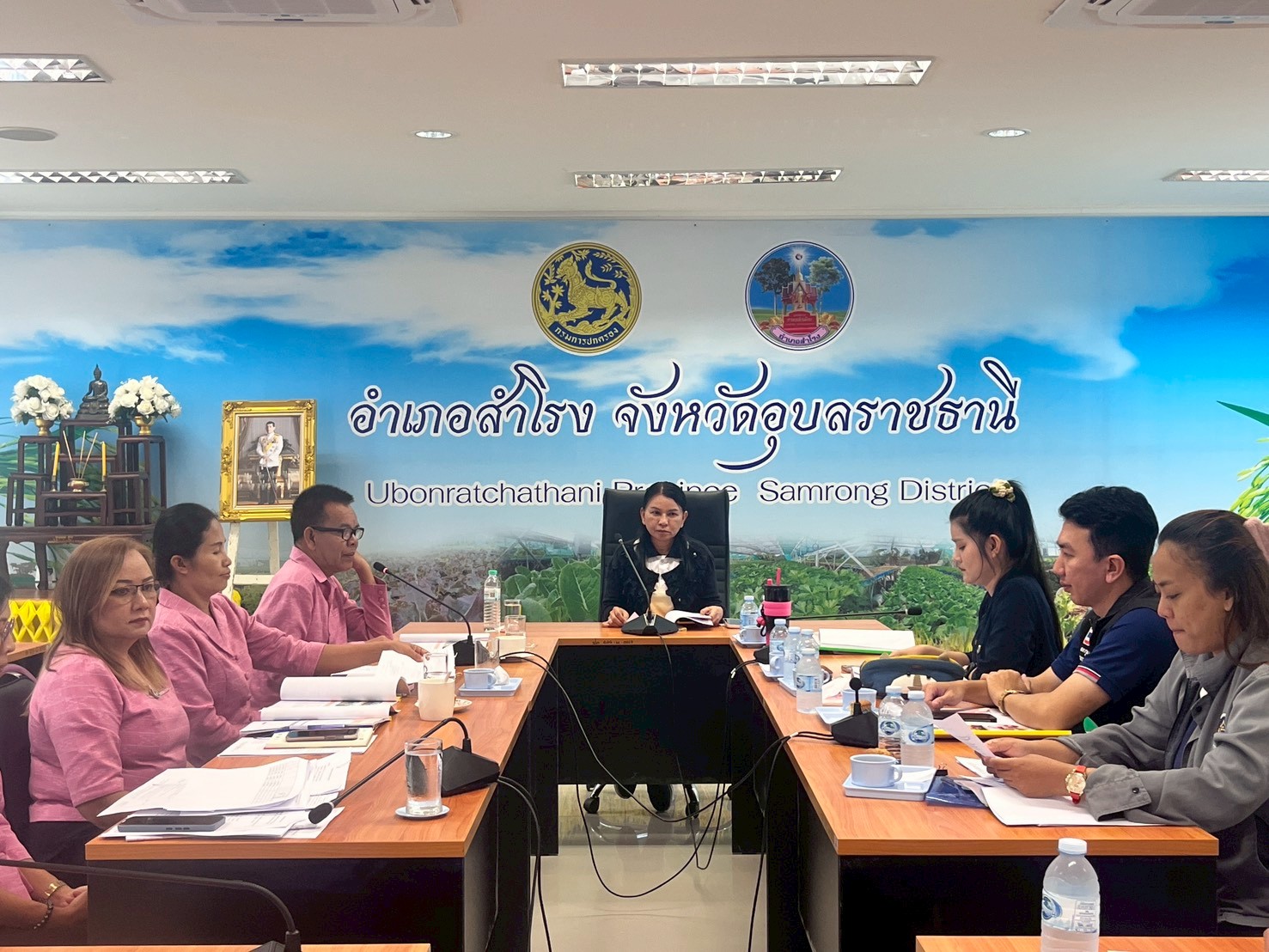 พช.สำโรง รับการตรวจติดตามราชการของสำนักงานพัฒนาชุมชนจังหวัดอุบลราชธานี ประจำเดือนตุลาคม 2568